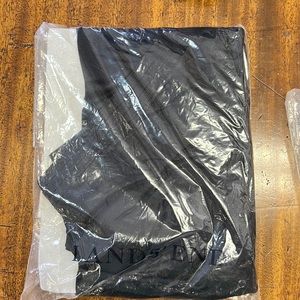 New LANDS’END Black Silk Interlock Pants MED